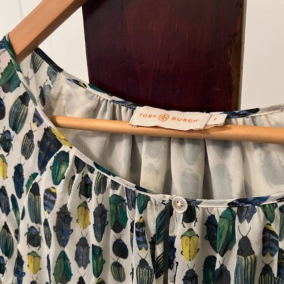 Tory Burch Beetle/Insect Blouse, Size 8 - Picture 2 of 4